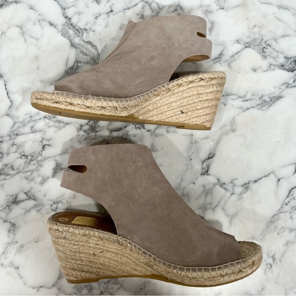 KANNA Tan Suede Wedge Buckle Espadrilles Slingback Platform Sandal US 8 EU 39 - Picture 5 of 12